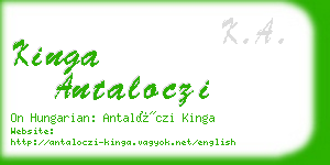 kinga antaloczi business card